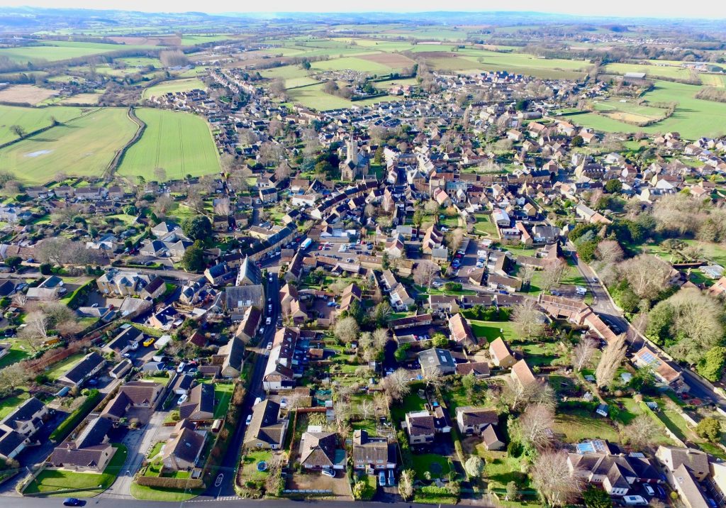 Village aerial shot